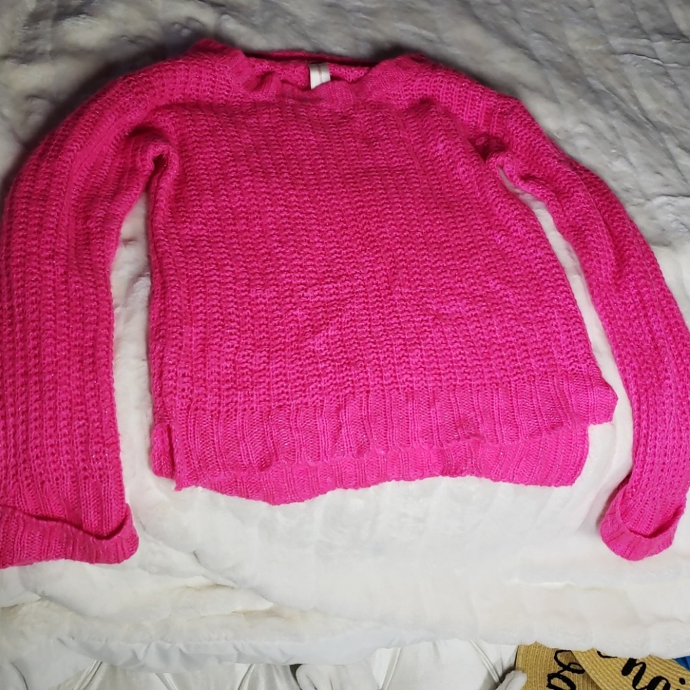 No boundaries pink knit sweater